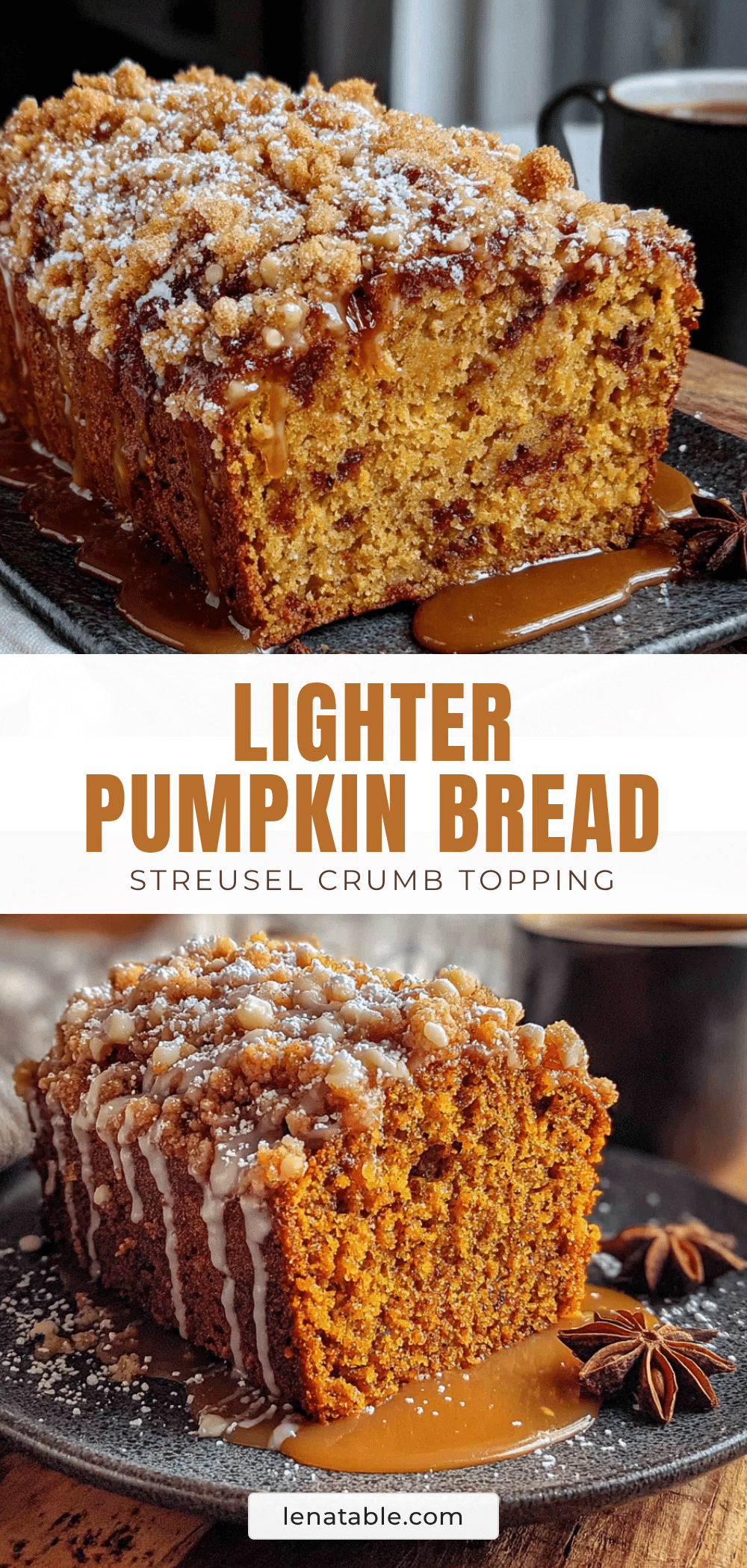 lighter pumpkin bread with streusel crumb topping recipe