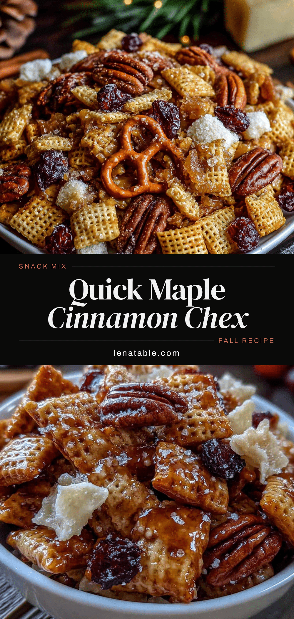 maple cinnamon chex mix recipe
