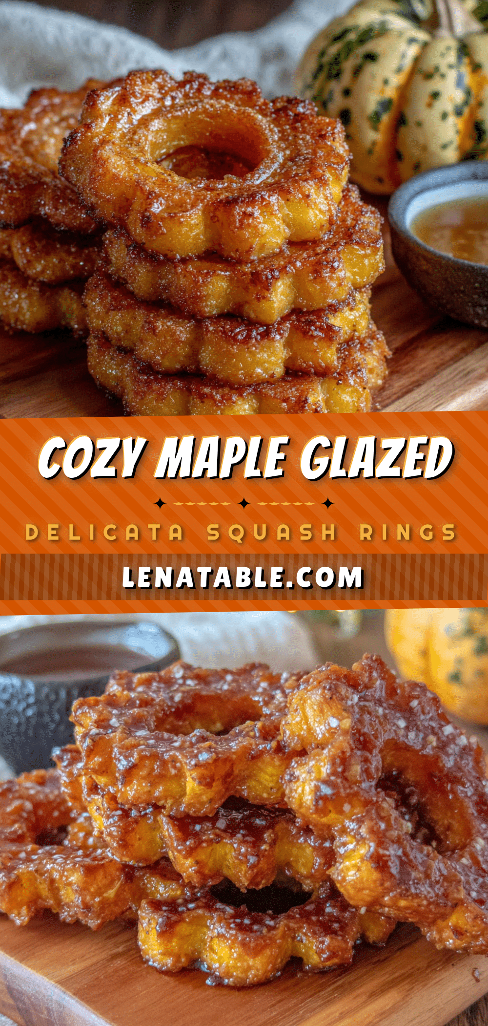 maple-glazed delicata squash rings recipe