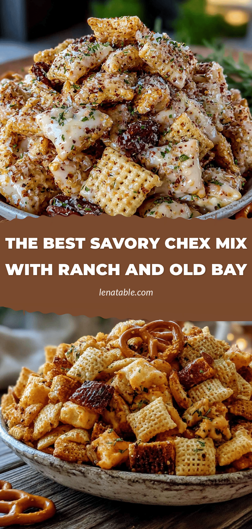 Savory Chex Mix Recipe with Ranch and Old Bay recipe