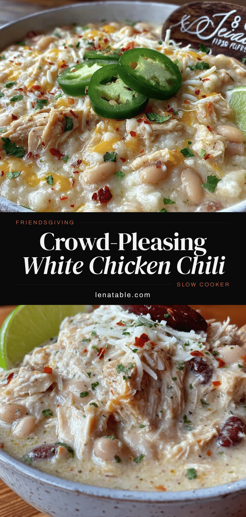 white chicken chili for friendsgiving recipe