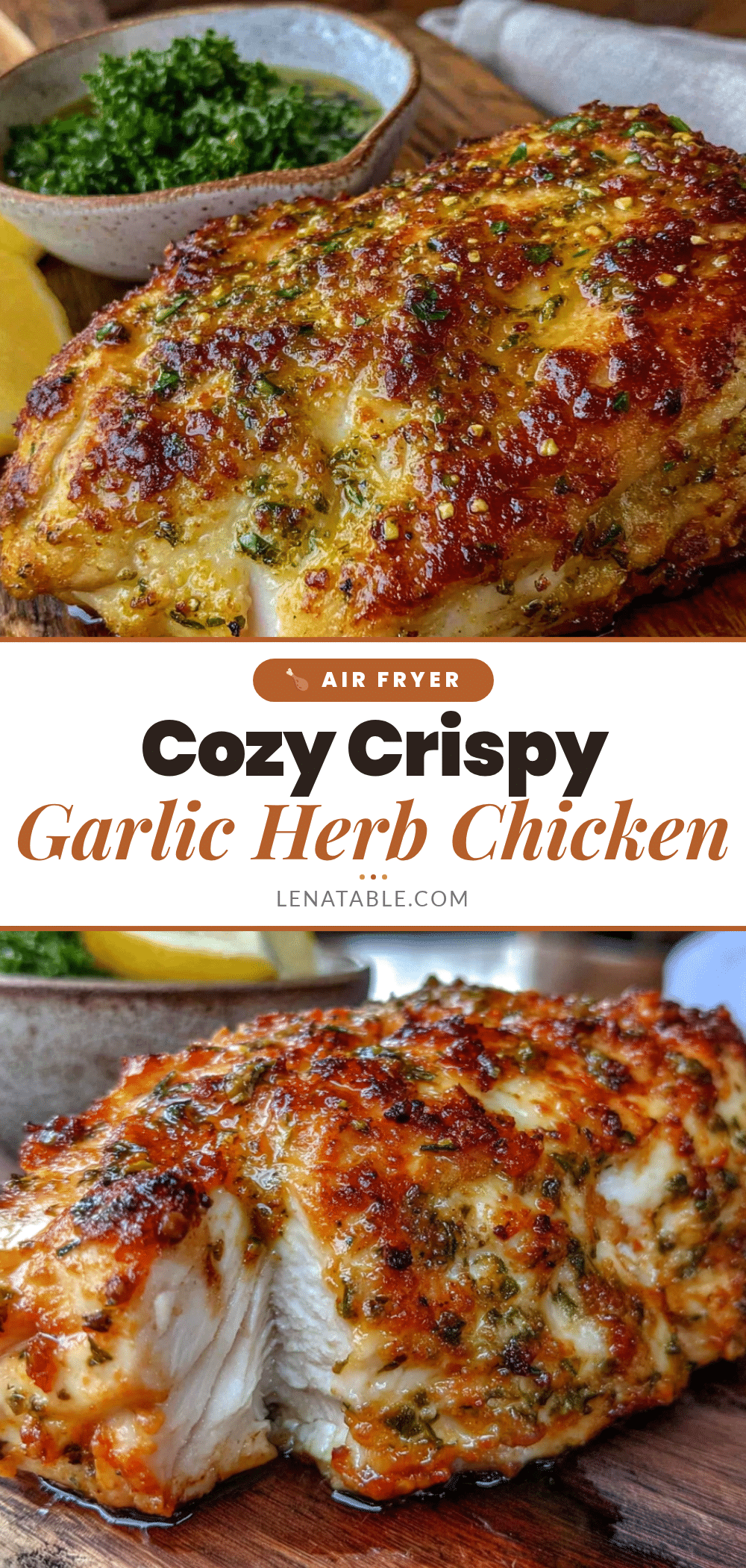 air fryer garlic herb chicken recipe