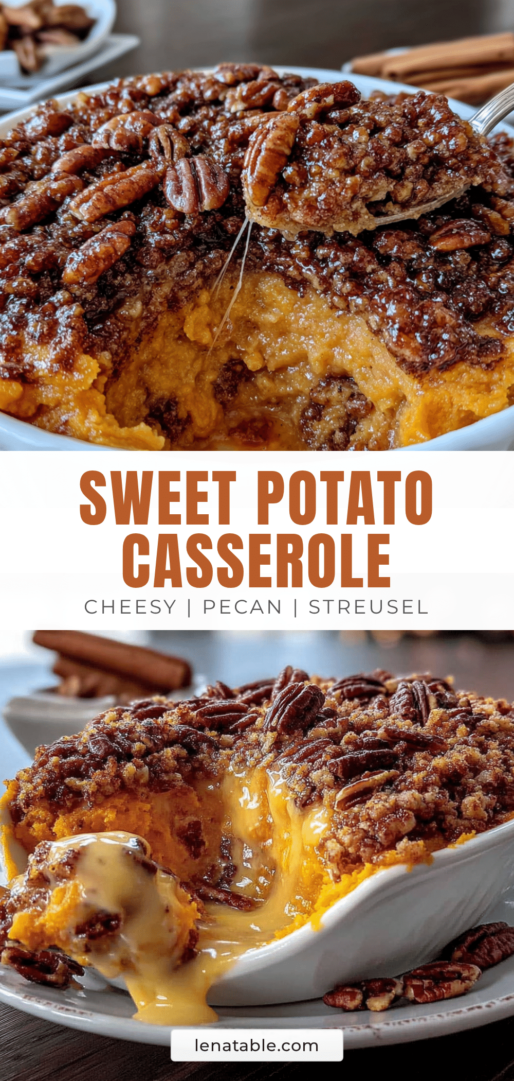 best cheesy sweet potato casserole with pecan streusel recipe