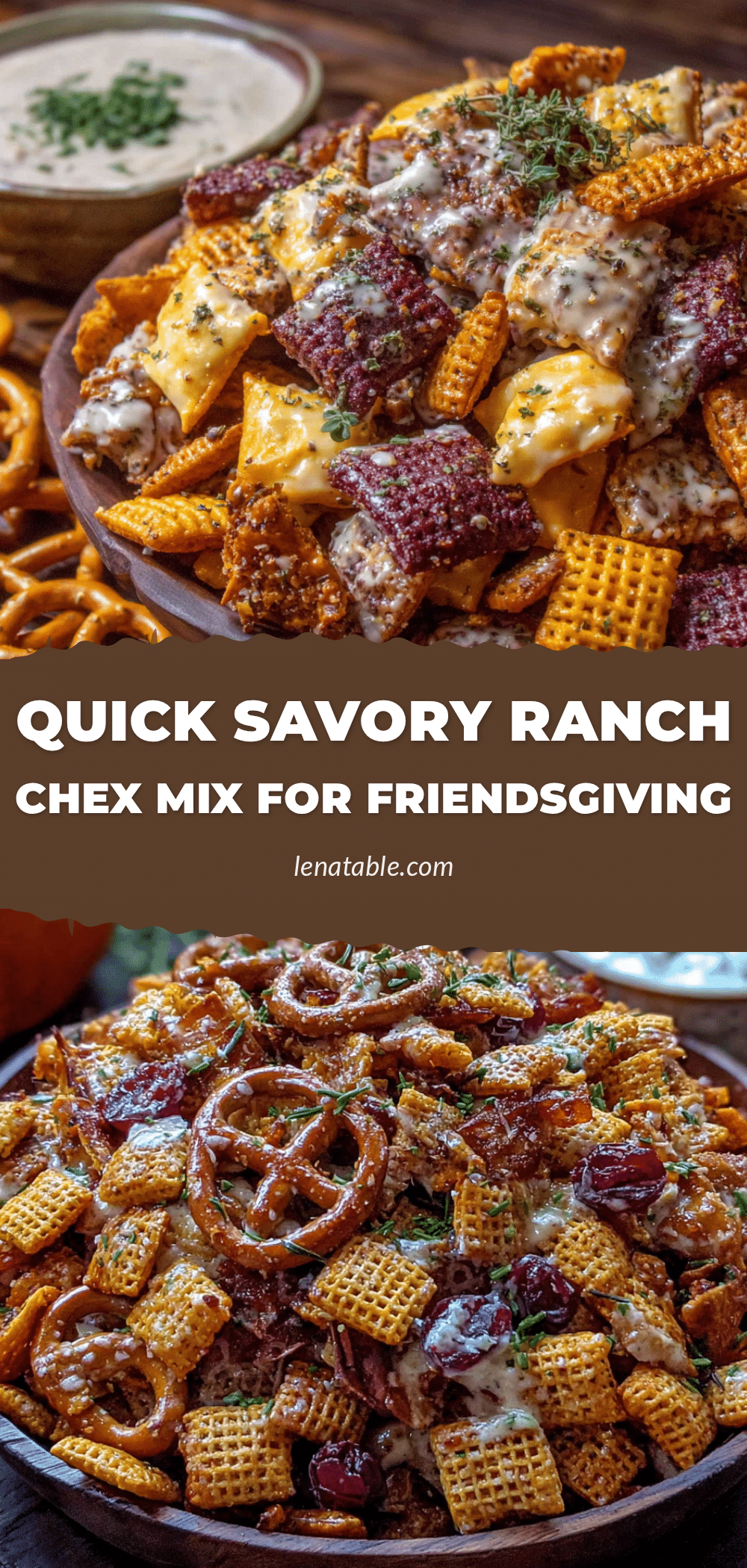 Best Easy Homemade Ranch Chex Mix for Friendsgiving recipe
