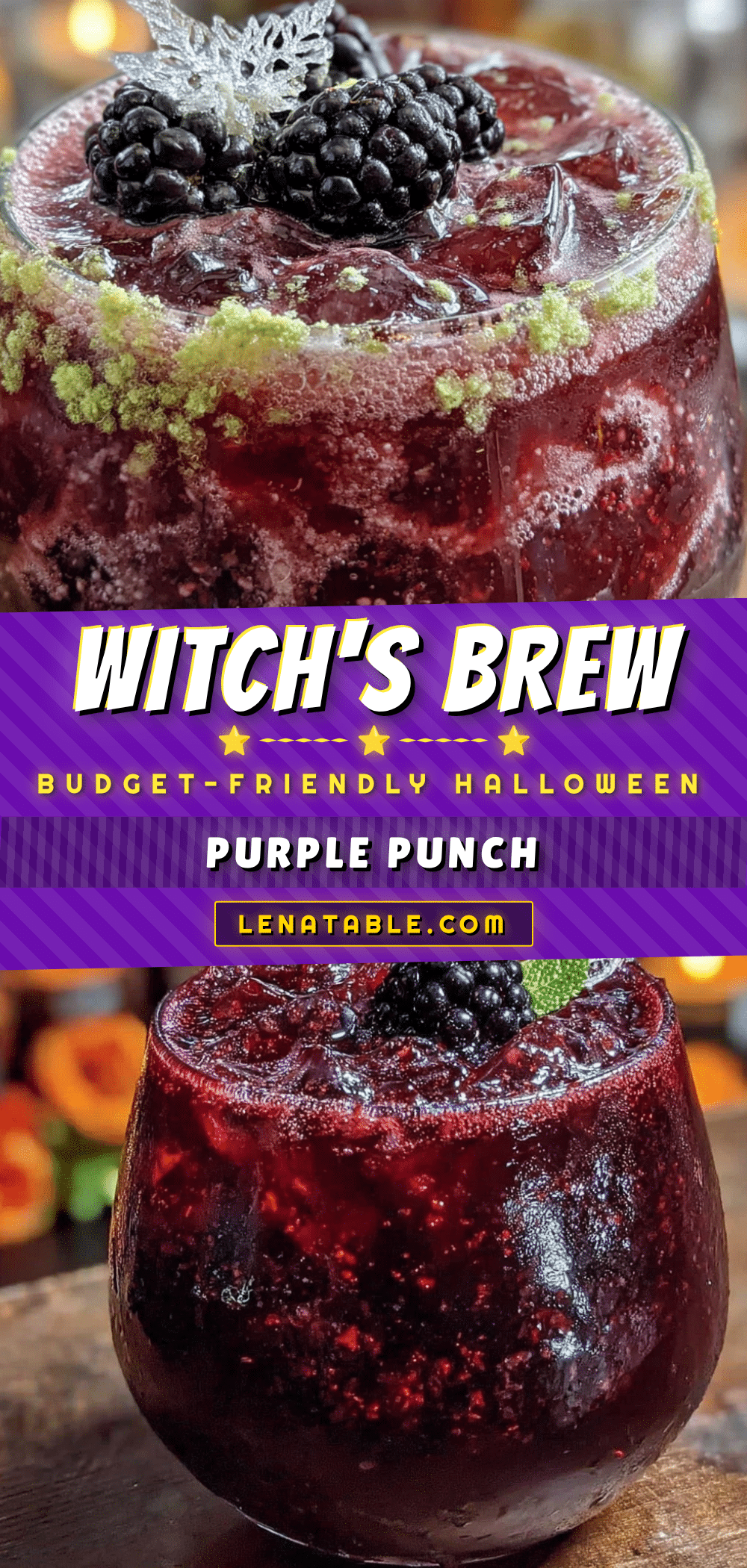 Budget-Friendly Purple Witchs Brew Halloween Punch recipe