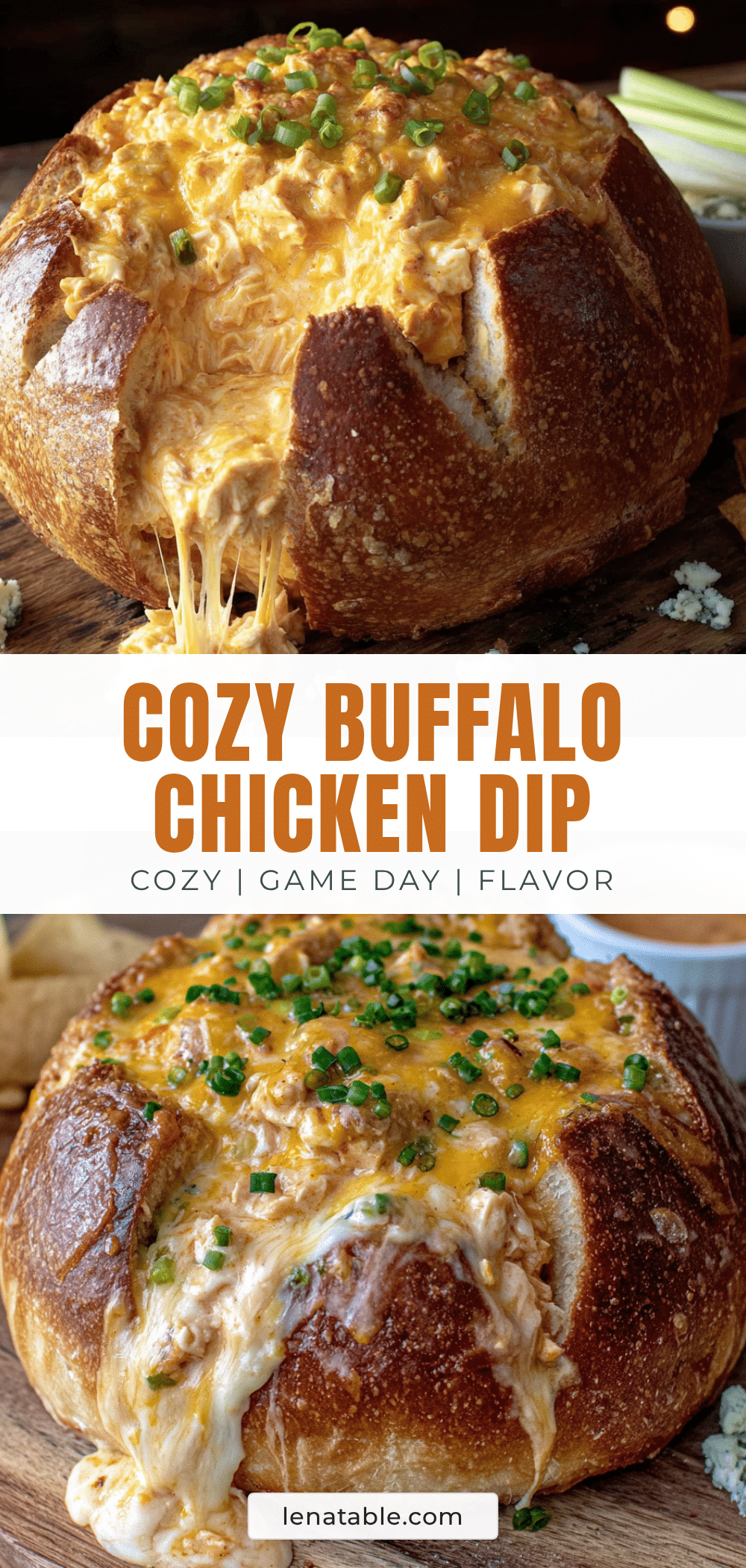 buffalo chicken dip stuffed bread bowl recipe