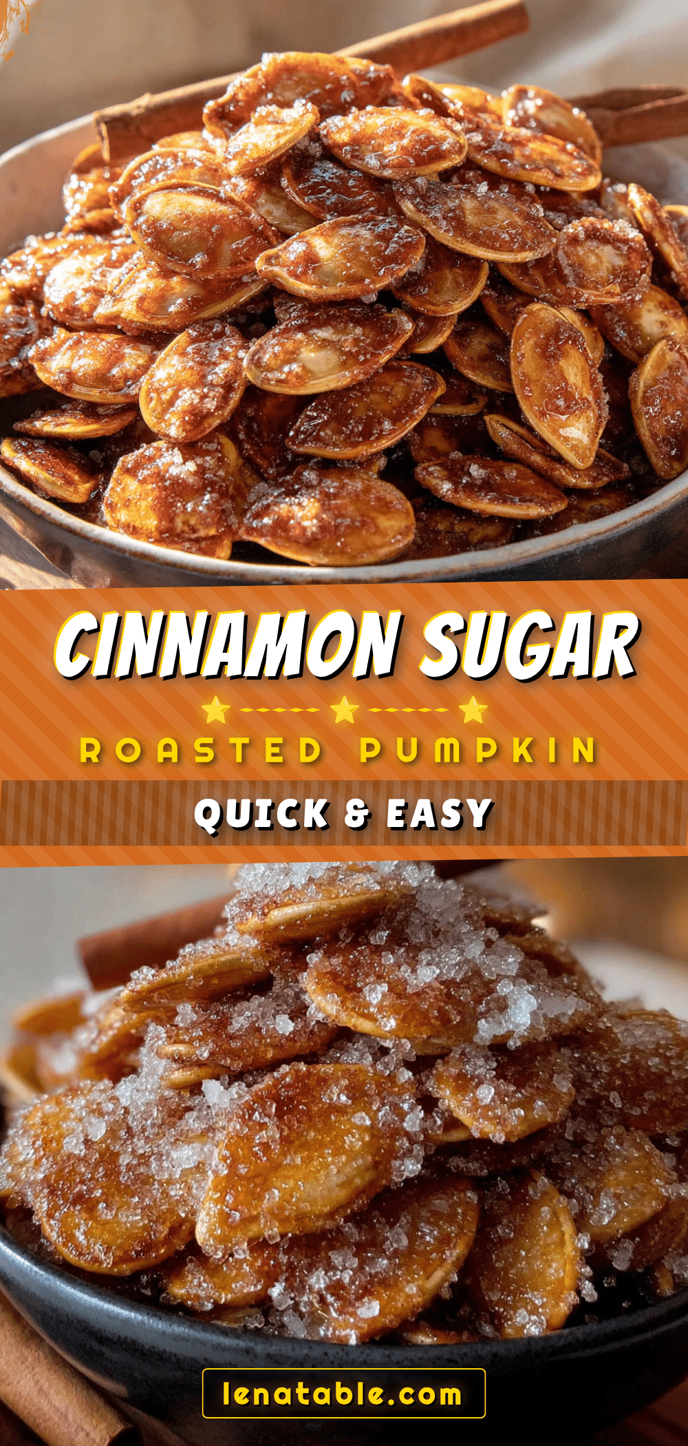 cinnamon sugar roasted pumpkin seeds recipe