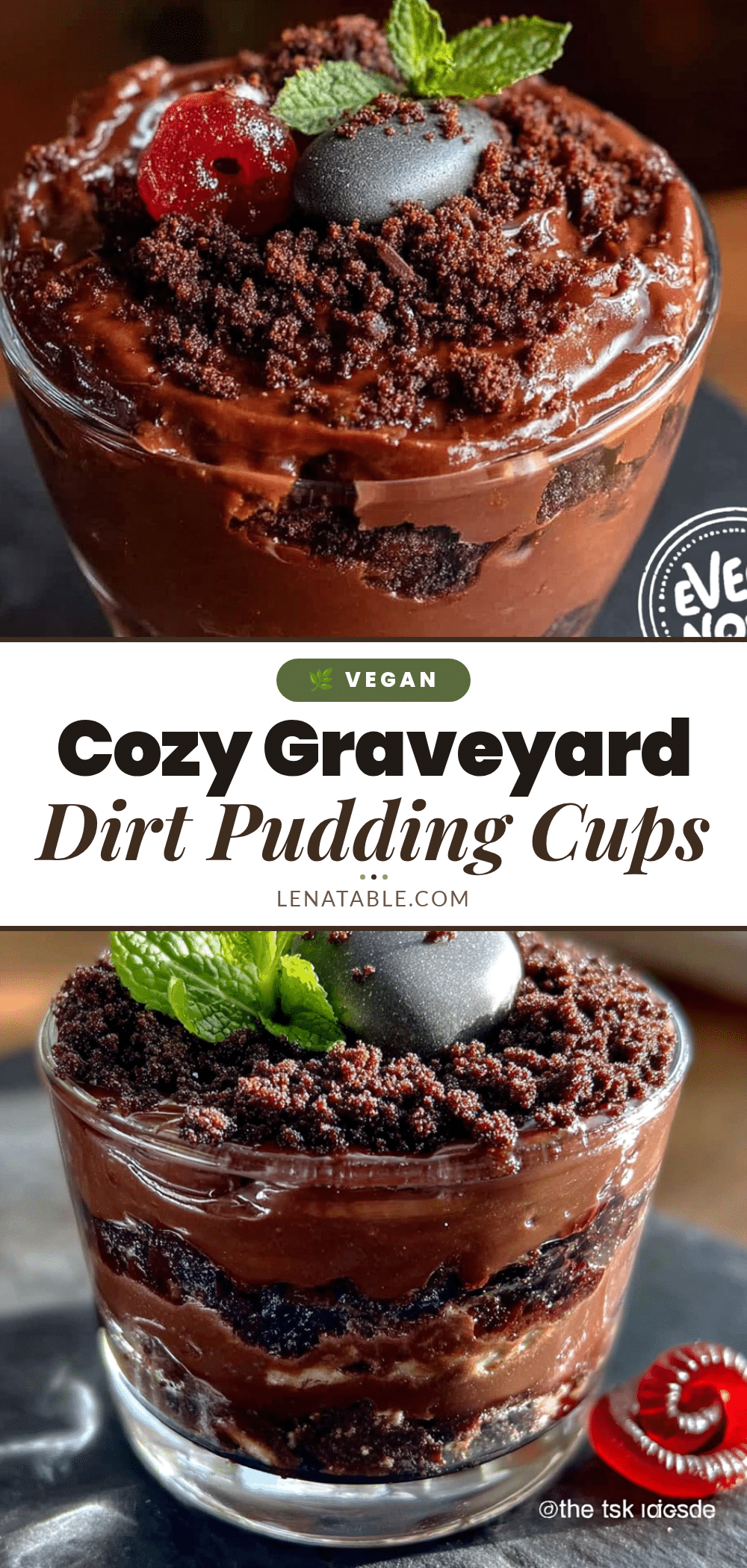 cozy graveyard dirt pudding cups recipe
