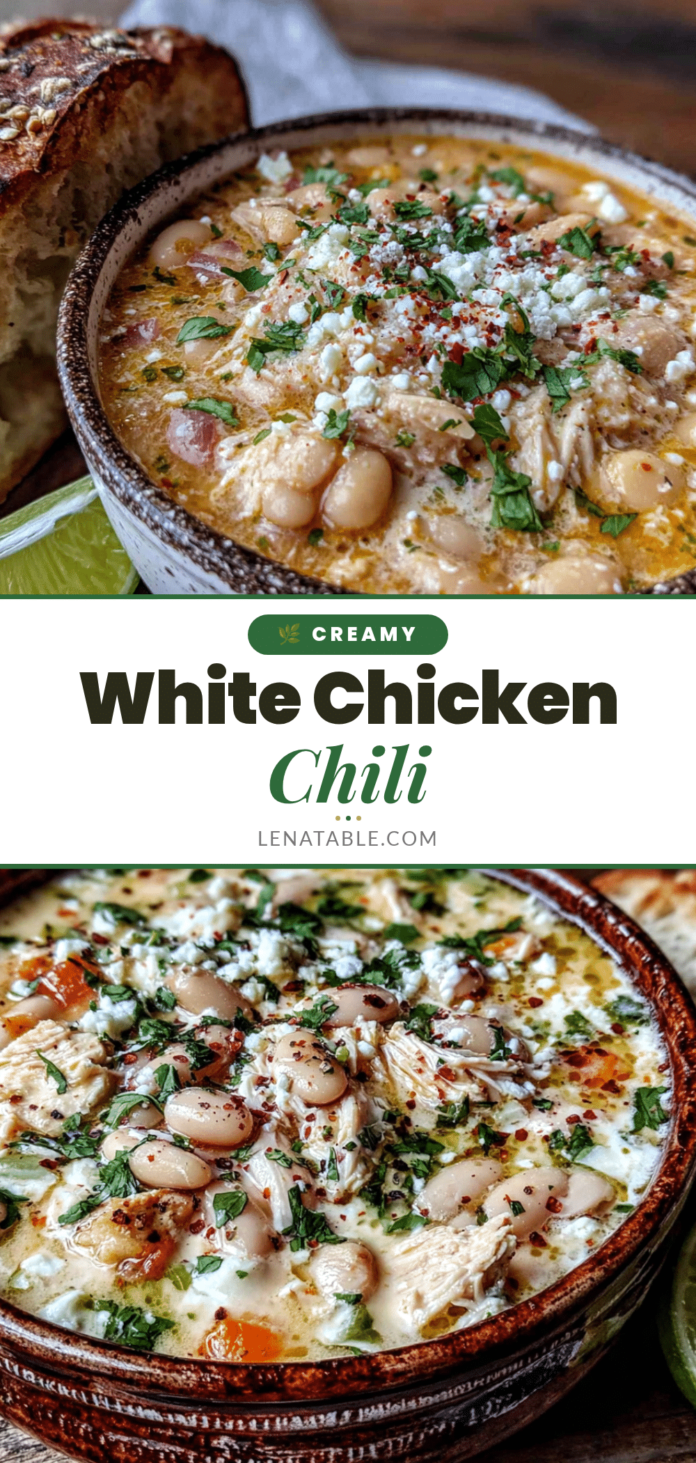 creamy crockpot white chicken chili recipe