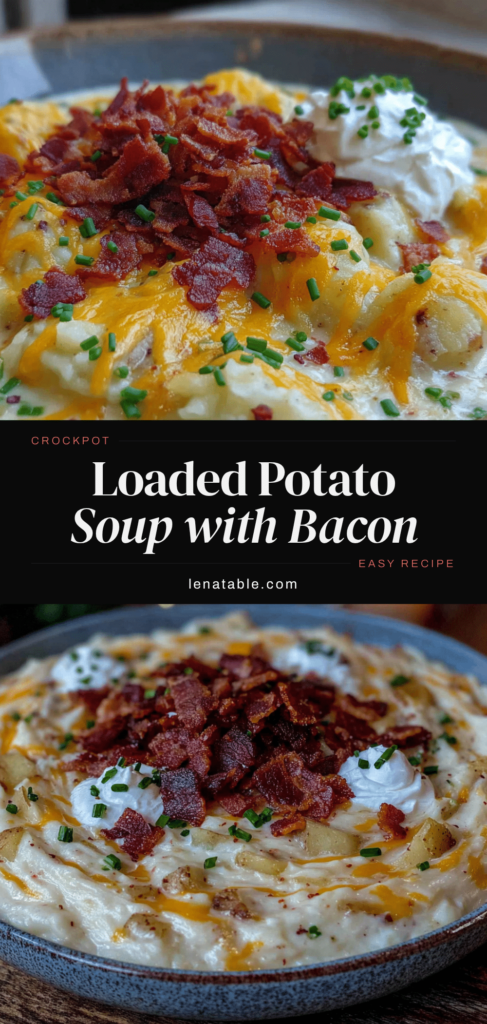 crockpot potato soup with bacon recipe