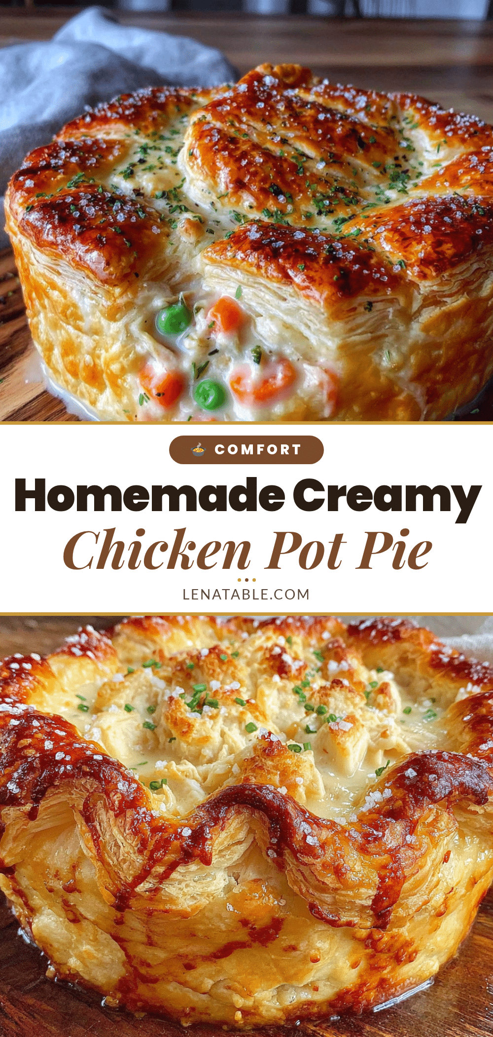 homemade creamy chicken pot pie recipe