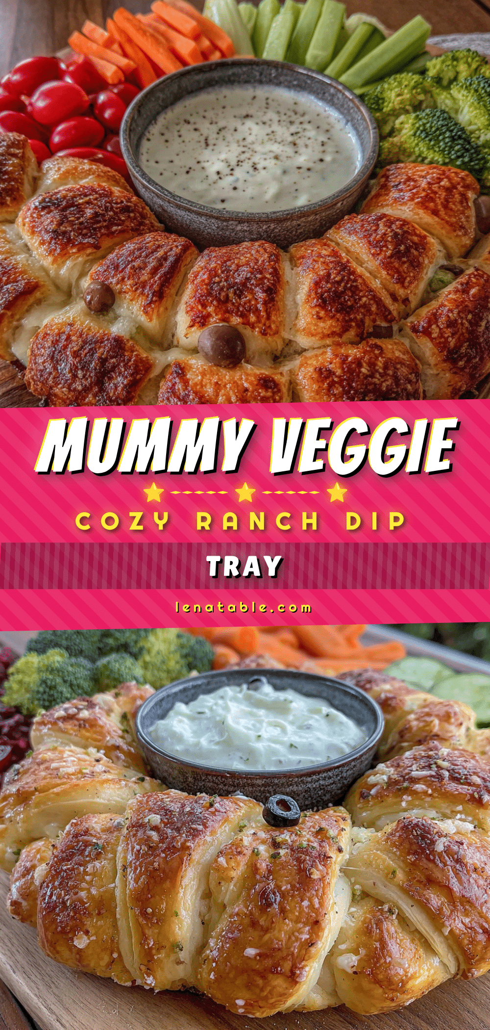 mummy wrapped veggie tray recipe