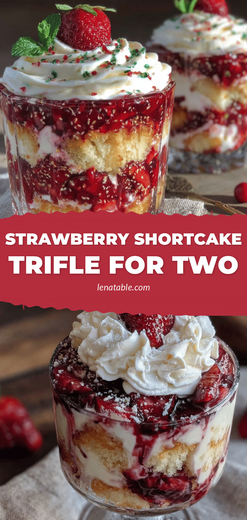 strawberry shortcake trifle for two recipe