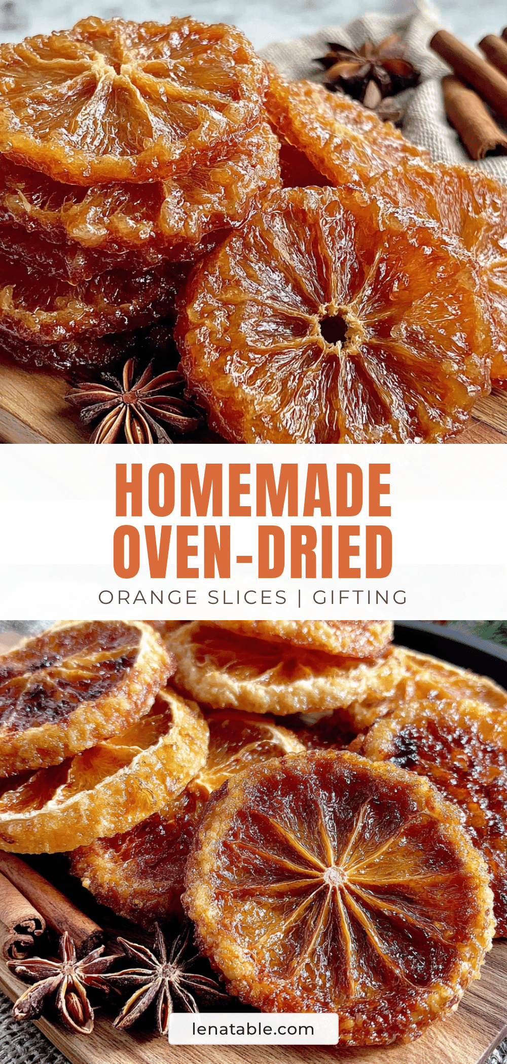 homemade oven-dried orange slices recipe