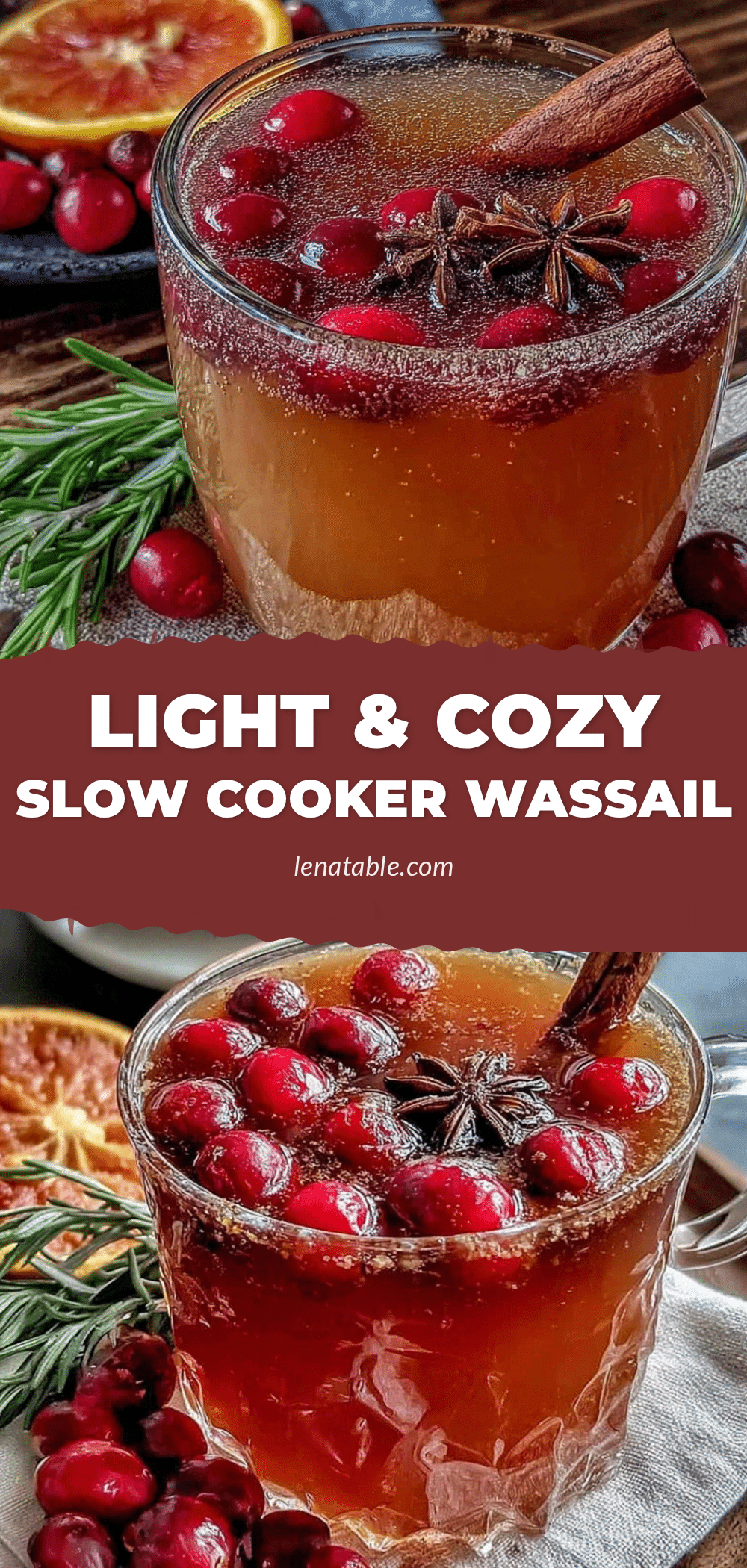 light and cozy slow cooker wassail recipe