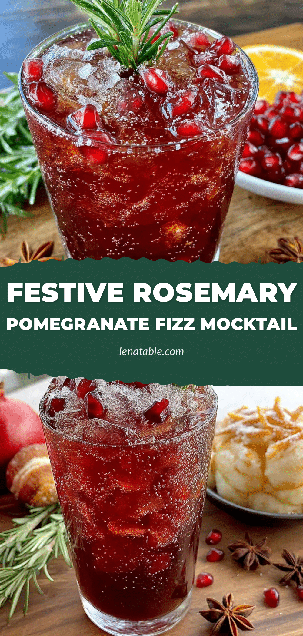 rosemary pomegranate mocktail recipe